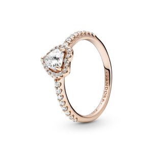Каблучка Pandora Блискуче прозоре серце 188421C02