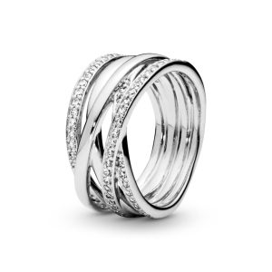 Каблучка Pandora Сяючі лінії 190919CZ