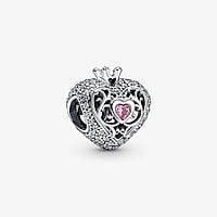 Намистина Pandora Корона королеви з рожевим каменем 790763C01