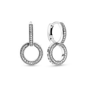 Сяючі подвійні сережки Pandora 299052C01